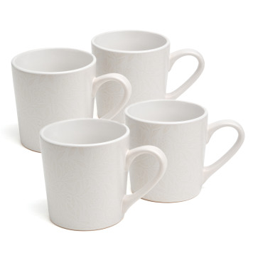 Набор кружек "CHOICE WHITE" 400 мл =4 шт BRONCO 191-361-1