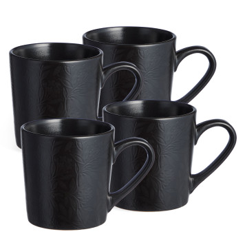 Набор кружек "CHOICE BLACK" 400 мл =4 шт BRONCO 191-362-1