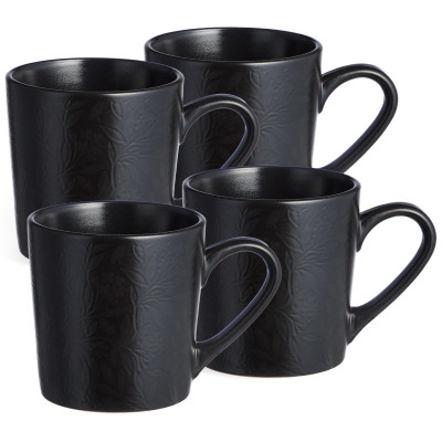 Набор кружек "CHOICE BLACK" 400 мл =4 шт BRONCO 191-362-1