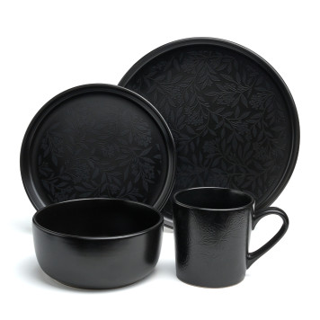 Набор посуды обеденный "CHOICE BLACK" на 4 пер. 16 пр. BRONCO 191-364