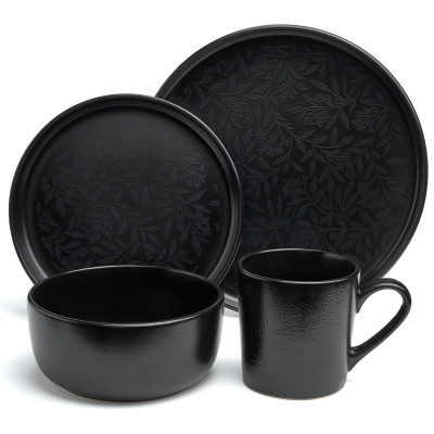 Набор посуды обеденный "CHOICE BLACK" на 4 пер. 16 пр. BRONCO 191-364