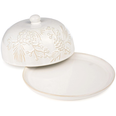Блюдо сервировочное с крышкой коллекция "PINE CONES", 19,6*19,6*10,5 см BRONCO 230-512-1