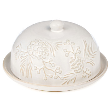 Блюдо сервировочное с крышкой коллекция "PINE CONES", 19,6*19,6*10,5 см BRONCO 230-512