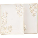 Набор блюд сервировочных коллекция "PINE CONES", 2 шт. / 20,2*16*2 см BRONCO 230-515