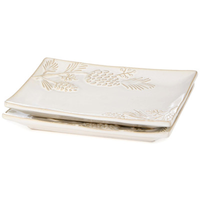 Набор блюд сервировочных коллекция "PINE CONES", 2 шт. / 20,2*16*2 см BRONCO 230-515-1