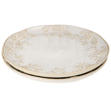 Набор тарелок обеденных коллекция "PINE CONES", 2 шт. / 25*25*2,3 см BRONCO 230-516-2