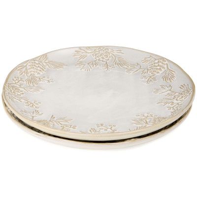 Набор тарелок обеденных коллекция "PINE CONES", 2 шт. / 25*25*2,3 см BRONCO 230-516-2