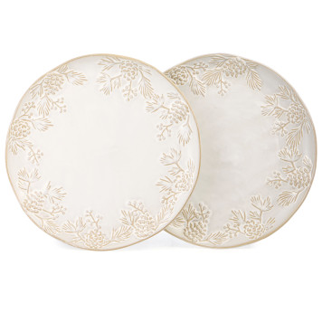 Набор тарелок обеденных коллекция "PINE CONES", 2 шт. / 25*25*2,3 см BRONCO 230-516