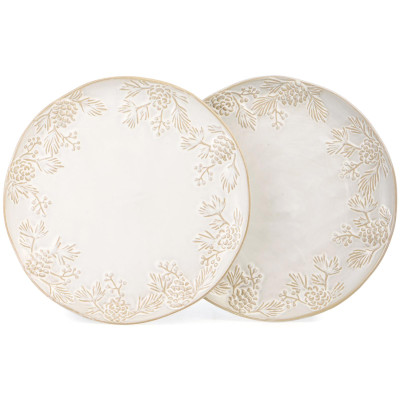 Набор тарелок обеденных коллекция "PINE CONES", 2 шт. / 25*25*2,3 см BRONCO 230-516