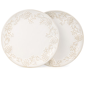 Набор тарелок закусочных коллекция "PINE CONES", 2 шт. / 20,7*2,5 см BRONCO 230-517