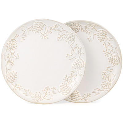Набор тарелок закусочных коллекция "PINE CONES", 2 шт. / 20,7*2,5 см BRONCO 230-517
