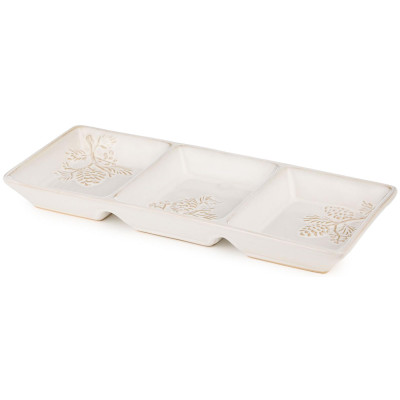 Менажница 3 секции коллекция "PINE CONES", 33*14*3,5 см BRONCO 230-543