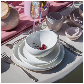 Тарелка обеденная " FUSION" 27*25 см (мал=2шт./кор=12шт.) BRONCO 263-1002-1