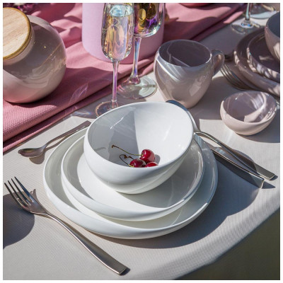 Тарелка обеденная " FUSION" 27*25 см (мал=2шт./кор=12шт.) BRONCO 263-1002-1