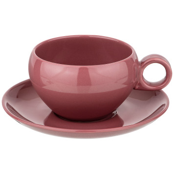 Чайная пара "FUSION" 290 мл брусничная (кор=24наб.) BRONCO 263-1012