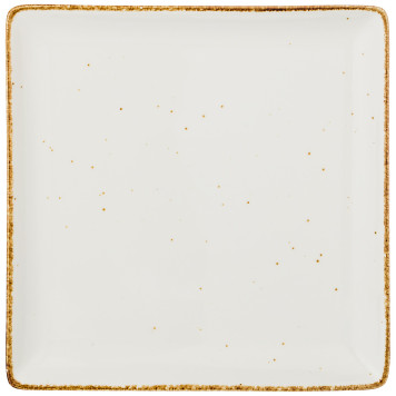 Тарелка обеденная квадратная " NATURE" 25, 5 см (мал=3шт./кор=12шт.) BRONCO 263-1021