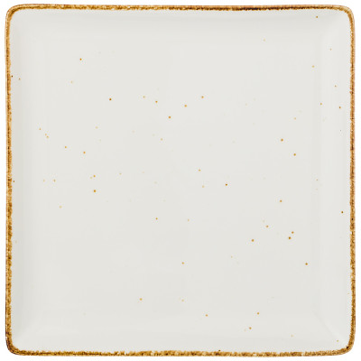 Тарелка обеденная квадратная " NATURE" 25, 5 см (мал=3шт./кор=12шт.) BRONCO 263-1021