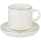 Чайная пара "PLATINUM" 330мл (кор=24наб.) BRONCO 263-1044