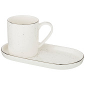 Чайная пара "PLATINUM" 230мл (кор=24наб.) BRONCO 263-1048