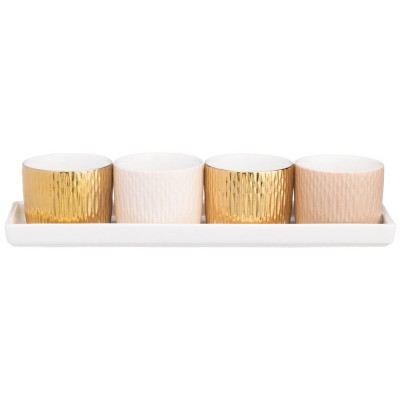 Набор сервировочный из 5 предметов "CROCUS" микс (кор=16наб.) BRONCO 263-1065-1