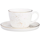 Чайная пара "GOLD" 200 мл (кор=32наб.) BRONCO 263-1077