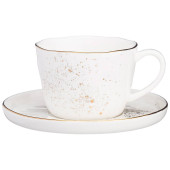 Чайная пара "GOLD" 200 мл (кор=32наб.) BRONCO 263-1077