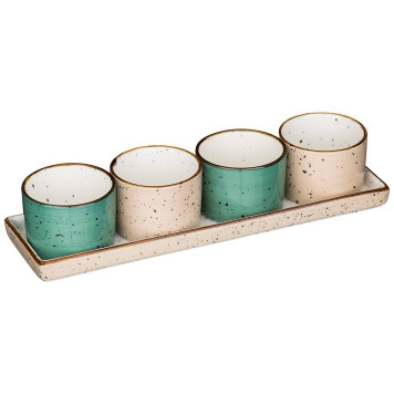 Набор сервировочный "NATURE" 5 пр. микс (кор=24наб.) BRONCO 263-1115