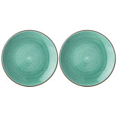 Набор тарелок пирожковых "NATURE" 2 шт. 17 см мятный (кор=16наб.) BRONCO 263-1118