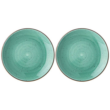 Набор тарелок пирожковых "NATURE" 2 шт. 17 см мятный (кор=16наб.) BRONCO 263-1118