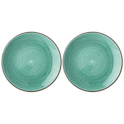Набор тарелок пирожковых "NATURE" 2 шт. 17 см мятный (кор=16наб.) BRONCO 263-1118