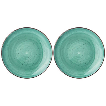 Набор тарелок закусочных "NATURE" 2 шт. 23 см мятный (кор=8наб.) BRONCO 263-1120
