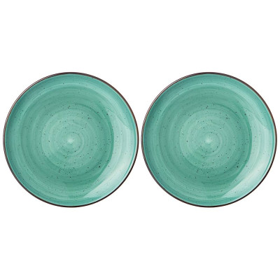 Набор тарелок закусочных "NATURE" 2 шт. 23 см мятный (кор=8наб.) BRONCO 263-1120