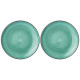Набор тарелок закусочных "NATURE" 2 шт. 23 см мятный (кор=8наб.) BRONCO 263-1120