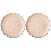 Набор тарелок закусочных "NATURE" 2 шт. 23 см бежевый (кор=8наб.) BRONCO 263-1121