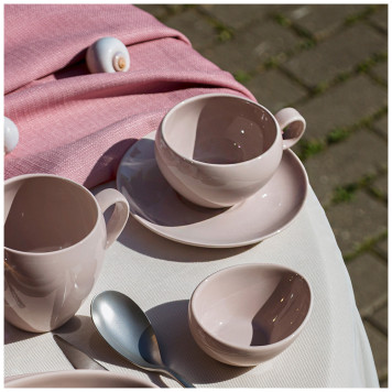 Чайный набор "FUSION" на 2 пер. 4 пр. 290 мл пудровый (кор=12наб.) BRONCO 263-1151-4