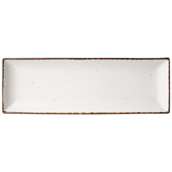 Блюдо "NATURE" прямоугольное 40,5*13,5*2,5 см (кор=12шт.) мал. уп. = 2 шт BRONCO 263-1272