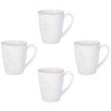 Набор кружек "GOLD" 4 шт. 310 мл (кор=12наб.) BRONCO 263-1357