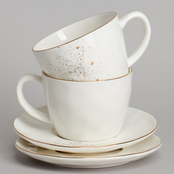 Чайный набор "GOLD" на 2 пер. 4 пр. 350 мл BRONCO 263-1361-1