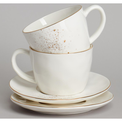 Чайный набор "GOLD" на 2 пер. 4 пр. 350 мл BRONCO 263-1361-1