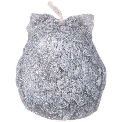 Свеча фигурная "СОВА" серая с блеском 5*4,5 см BRONCO 315-340-1