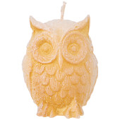 Свеча фигурная "СОВА" белая с золотом 5*4,5 см BRONCO 315-341