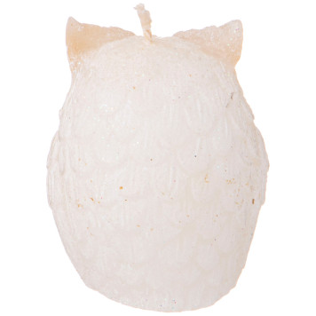 Свеча фигурная "СОВА" белая с золотом 5*4,5 см BRONCO 315-341-1