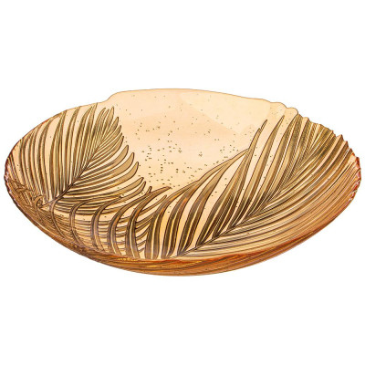 Блюдо глубокое "BOHEMIA" amber 33см BRONCO 336-108