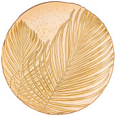 Блюдо "BOHEMIA" amber 33см мал.уп.=6шт. BRONCO 336-109