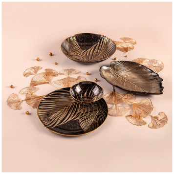 Блюдо глубокое "BOHEMIA" black 37x26.5x5см BRONCO 336-111-1