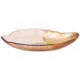 Блюдо "BOHEMIA" amber, овальное, 34*19см BRONCO 336-194