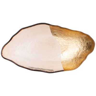 Блюдо "BOHEMIA" amber, овальное, 34*19см BRONCO 336-194-1