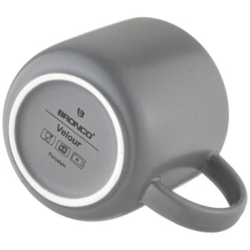 Кружка " VELOUR" 440 мл темно-серая (мал=4шт./кор=24шт.) BRONCO 407-149-1