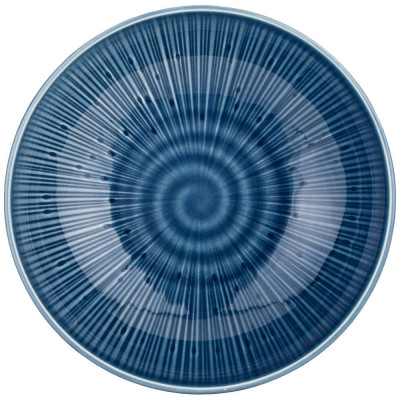 Тарелка суповая "MIRAGE" 19 см синяя (мал.уп.2 шт/кор=24шт.) BRONCO 410-124-1