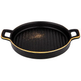 Тарелка с ручками "MIDNIGHT GOLD" 20,5*16*2,5 см (кор=48шт.) BRONCO 42-368